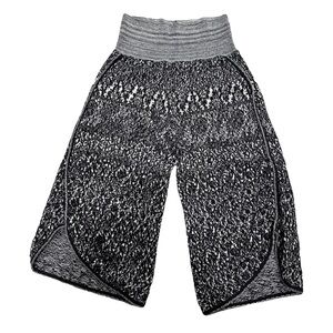 vivienne westwood red label grey/white knitted textured cropped flared pants/S